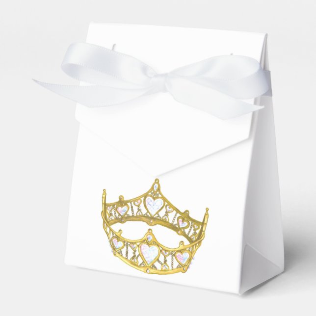 Queen of Hearts crown favor box tent (Front Side)
