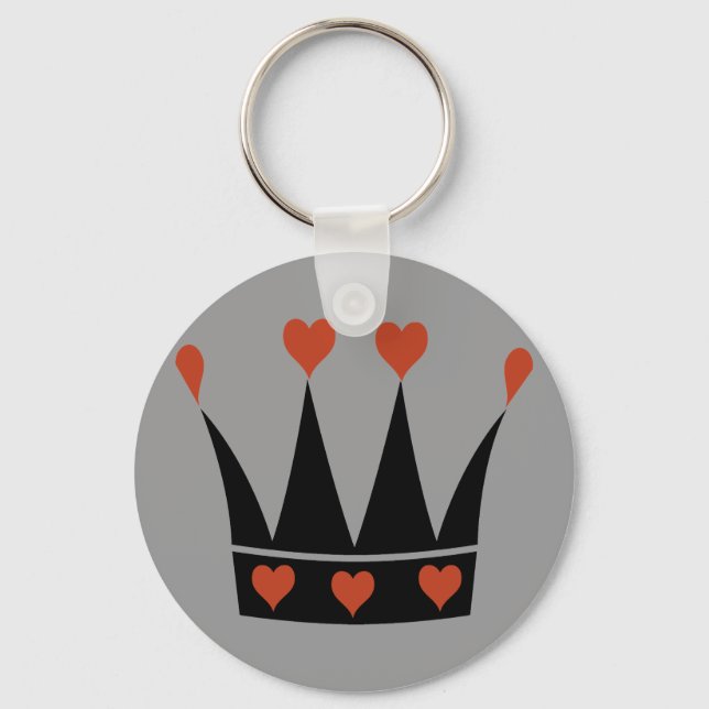 Queen of Hearts Crown Keychain (Front)