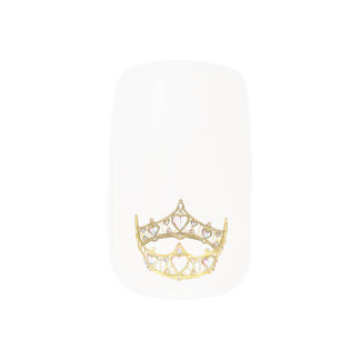 Queen of Hearts crown Minx Nail Wraps
