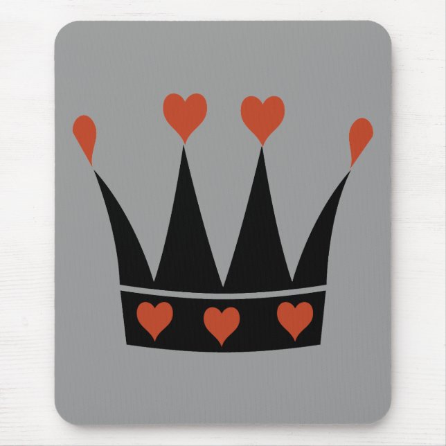 Queen of Hearts Crown Mouse Pad (Front)