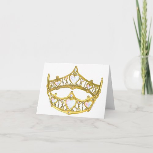 Queen of Hearts crown note card