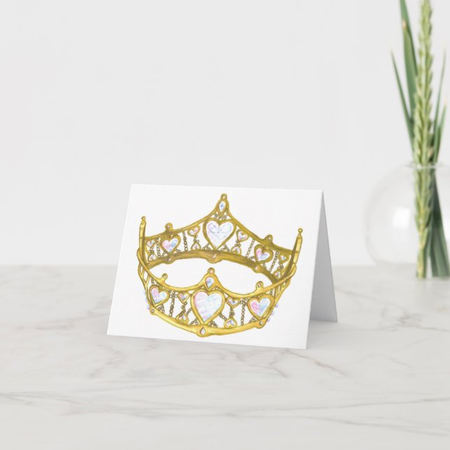 Queen of Hearts crown note card (Front)