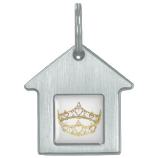 Queen Of Hearts Crown Pet Tag