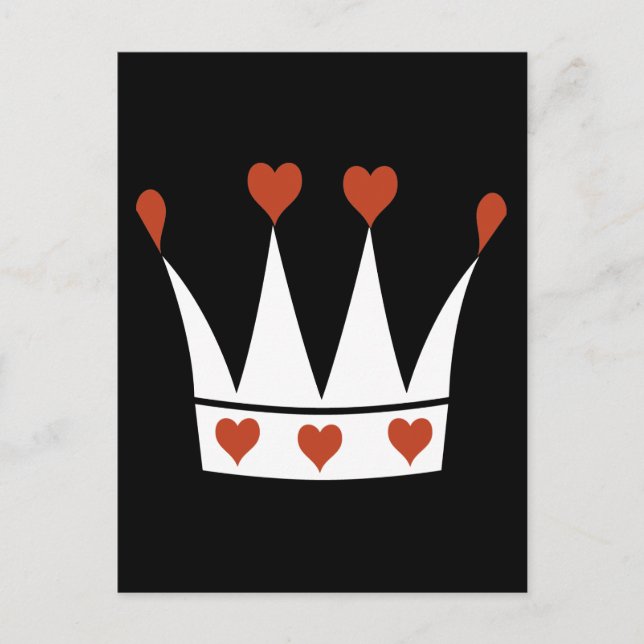 Queen of Hearts Crown Postcard (Front)