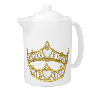 Queen of Hearts crown teapot