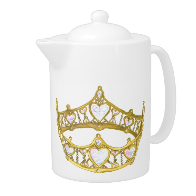 Queen of Hearts crown teapot (Right)