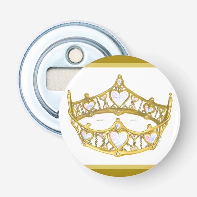 Queen of Hearts crown tiara 2 bottle opener (Front)