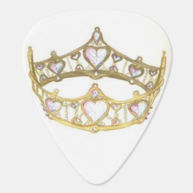 Queen of Hearts crown tiara 2 guitar pick (Back)