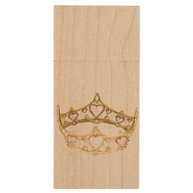 Queen of Hearts crown tiara flash drive (Back (Vertical))