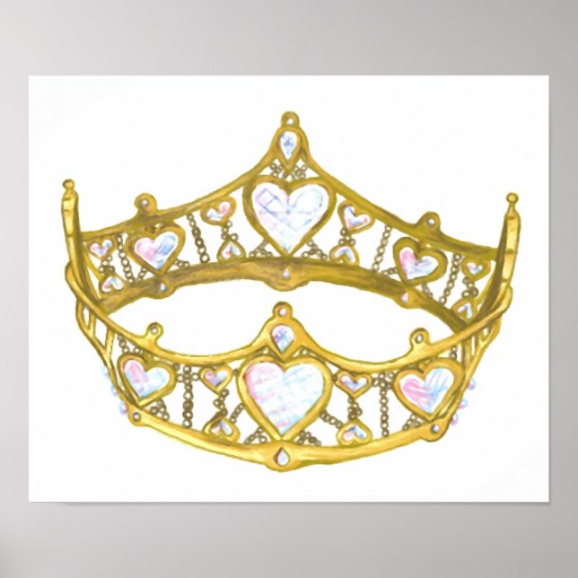 Queen of Hearts crown tiara poster (Front)