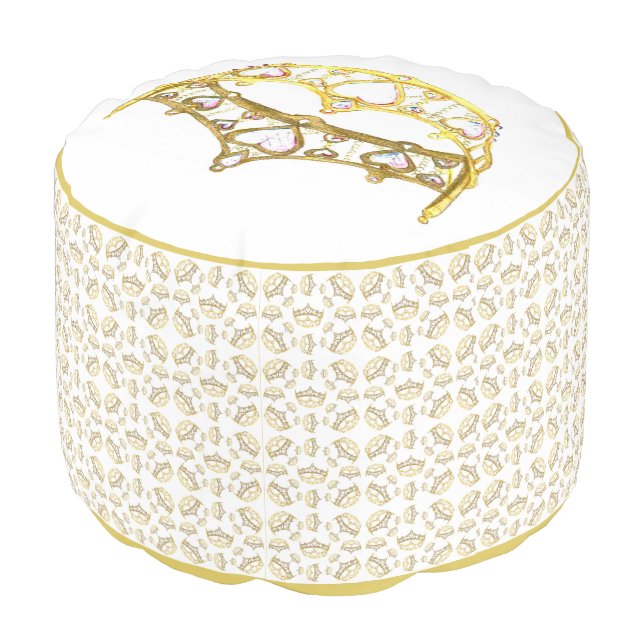 Queen of Hearts crown tiara pouf (Angled Front)