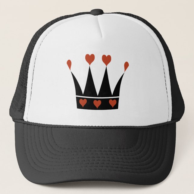 Queen of Hearts Crown Trucker Hat (Front)