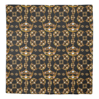 Queen of Hearts crowns & tiaras black queen duvet Cover