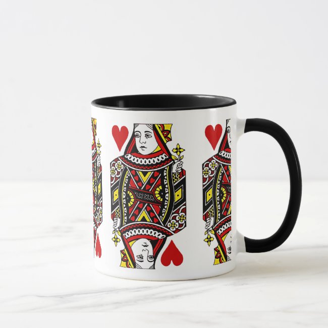 Queen of Hearts Design Coffee Mug