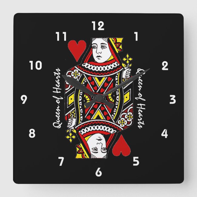 Queen of Hearts Design Wall Clock