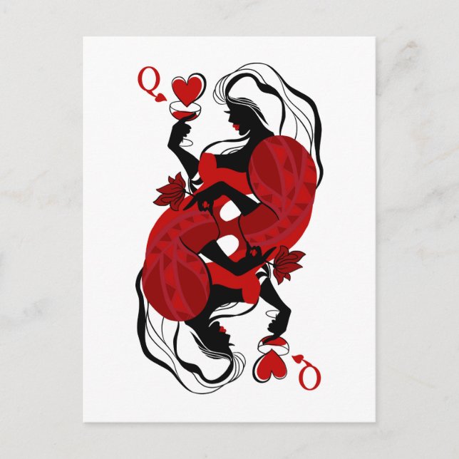 Queen of hearts. Fashion playing card (Front)