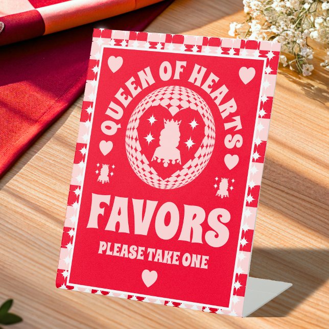 Queen Of Hearts Favors Bridal Shower Sign (Creator Uploaded)