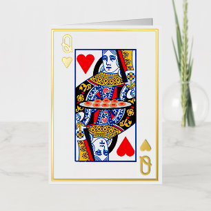Queen of Hearts Foil Greeting Card