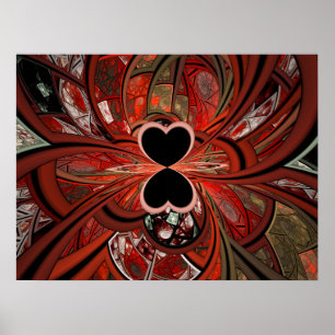 Queen Of Hearts Fractal Poster