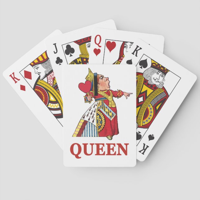 Queen of Hearts From Alice in Wonderland Poker Cards (Back)