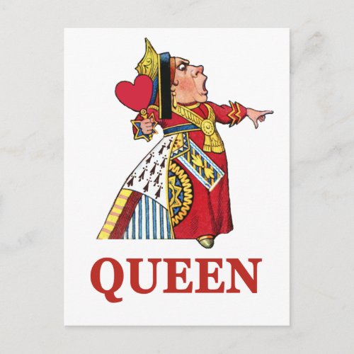Queen of Hearts From Alice in Wonderland Postcard