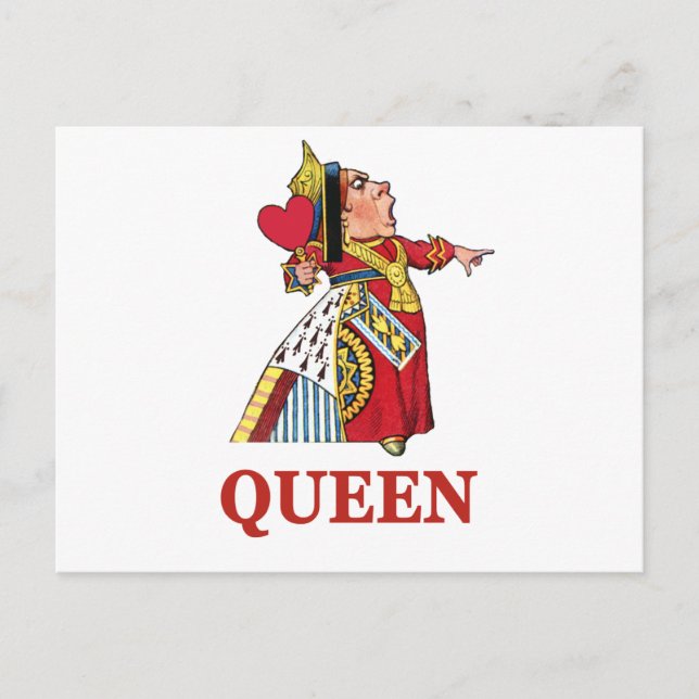 Queen of Hearts From Alice in Wonderland Postcard (Front)