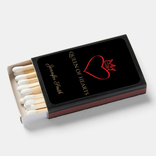 Queen Of Hearts Gambling Poker Card Game Matchboxes