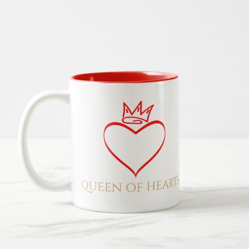 Queen Of Hearts Gambling Poker Card Game Two_Tone Coffee Mug