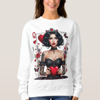 Queen of Hearts, Gift For Her Sweatshirt