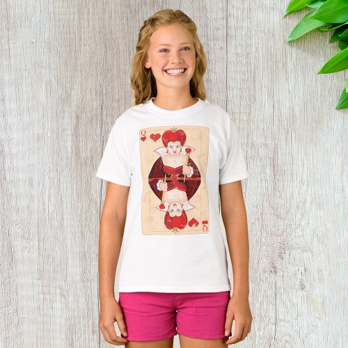 Queen Of Hearts Girls T_Shirt