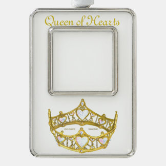 Queen of Hearts gold crown photo frame ornament