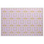Queen of Hearts gold crown tiara periwinkle fabric