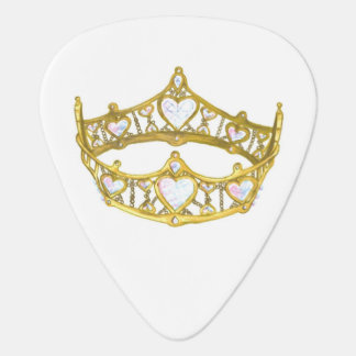 Queen of Hearts Gold crown tiaras guitar pick