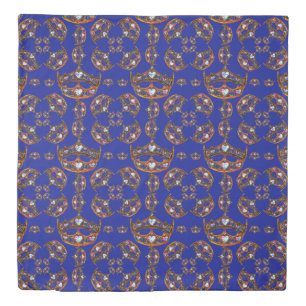 Queen of Hearts Gold Crowns Tiara iris duvet cover