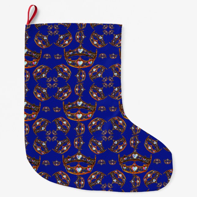Queen of Hearts Gold Crowns Tiaras iris stocking (Front)