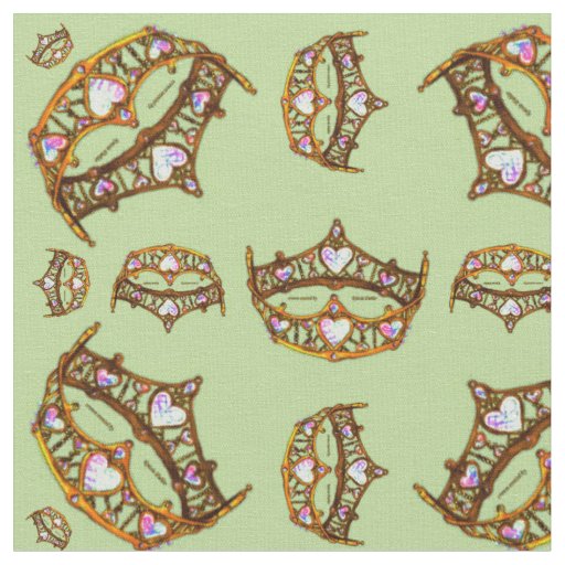 Queen of Hearts Gold Crowns Tiaras mint fabric