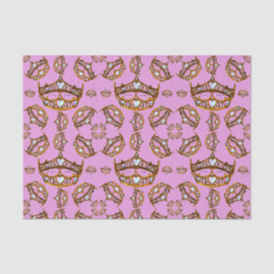 Queen of Hearts Gold Crowns Tiaras pink lilac Tissue Paper