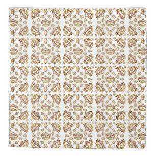 Queen of Hearts gold crowns & tiaras queen duvet Cover