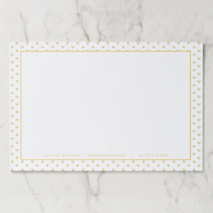 Queen of Hearts Gold Heart Pattern Paper Pad