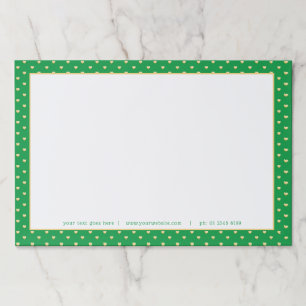 Queen of Hearts Gold Heart Pattern Paper Pad