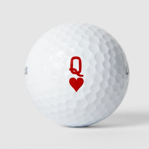 Queen of hearts golf balls