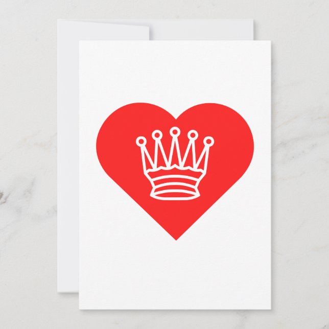 Queen of Hearts Greeting Card (Front)