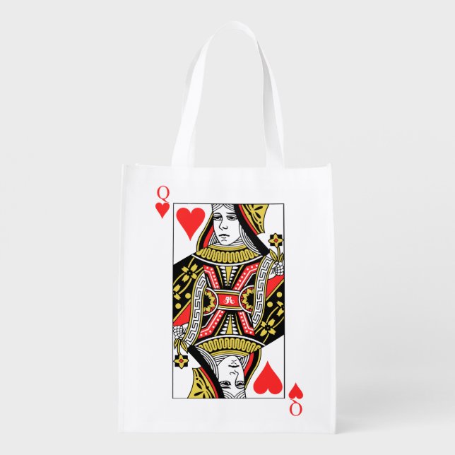 Queen of Hearts Grocery Bag (Back)