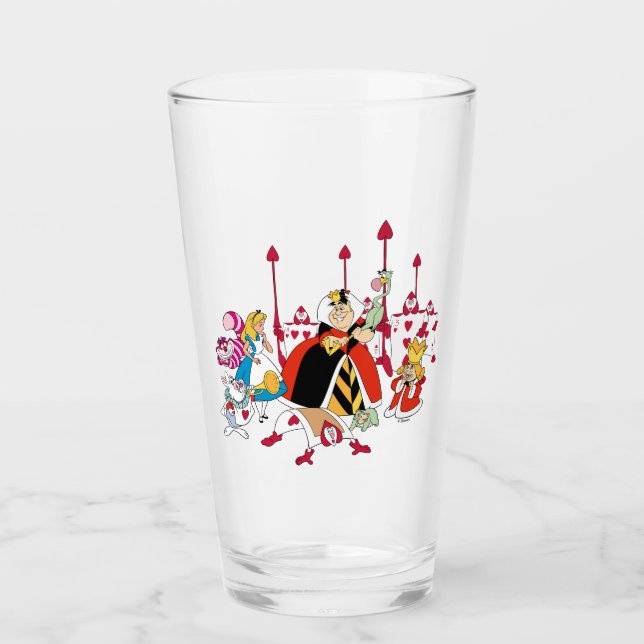 Queen of Hearts | Holding Court Glass (Front)