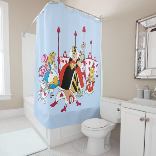 Queen of Hearts  Holding Court Shower Curtain