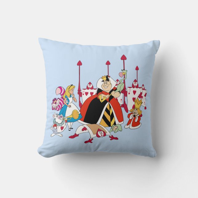 Queen of Hearts | Holding Court Throw Pillow (Front)