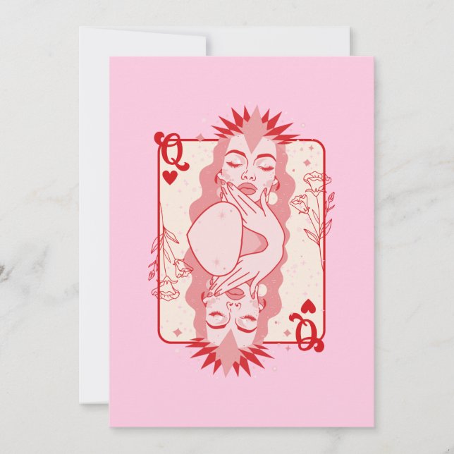 Queen of Hearts  Holiday Card (Front)
