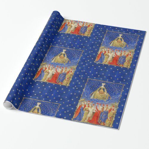 QUEEN OF HEARTS IN STARRY NIGHT Valentines Day Wrapping Paper