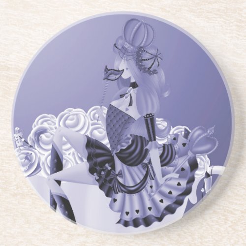 Queen of Hearts in teacup Coaster