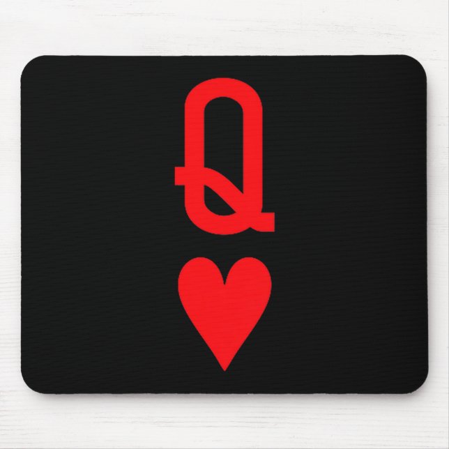 Queen Of Hearts King Of Heart Couple Matching Wome Mouse Pad (Front)